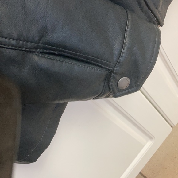 Dockers New Men’s Navy leather jacket Size XL - Picture 4 of 13